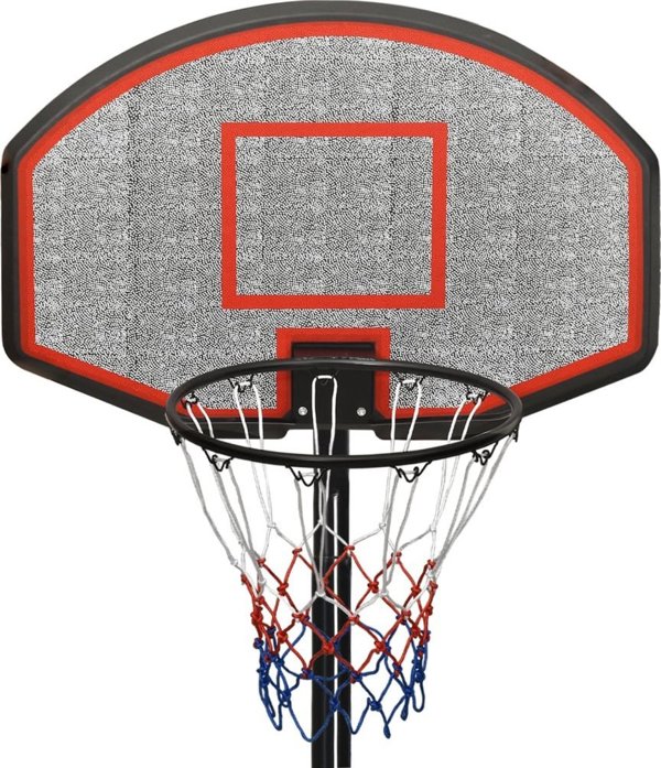vidaXL Στήριγμα μπάσκετ, μαύρο, 282-352 cm, πολυαιθυλένιο