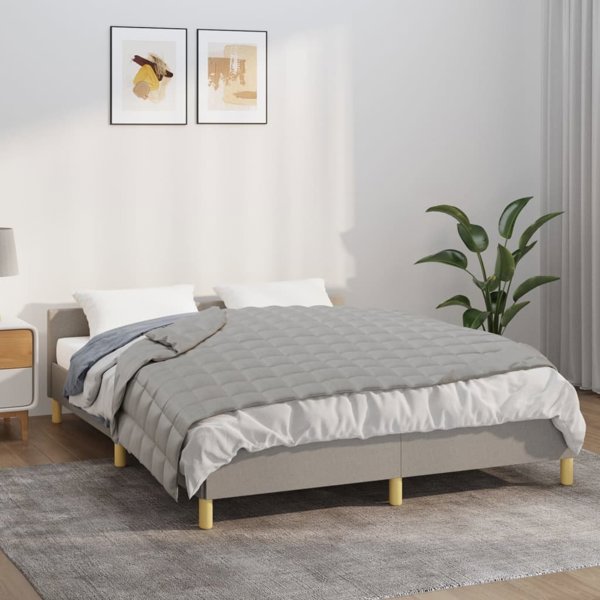 vidaXL Βαριά κουβέρτα, γκρι, 120x180 εκ, 5 κιλά, ύφασμα