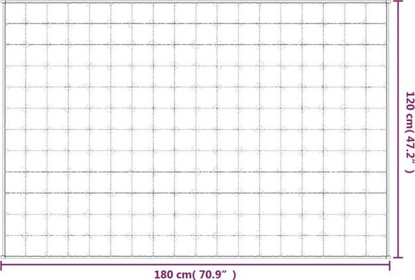 vidaXL Βαριά κουβέρτα, γκρι, 120x180 εκ, 5 κιλά, ύφασμα