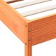 vidaXL Κρεβάτι χωρίς στρώμα, κεχριμπαρί καφέ, 140x200 cm, πεύκο