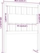 vidaXL Βάση κεφαλιού κρεβατιού, 80,5x4x100 cm, από οξυά ξύλο