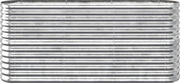vidaXL vidaXL Donica ogrodowa, malowana proszkowo stal, 152x40x68 cm, srebrna