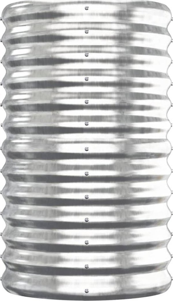 vidaXL vidaXL Donica ogrodowa, malowana proszkowo stal, 152x40x68 cm, srebrna
