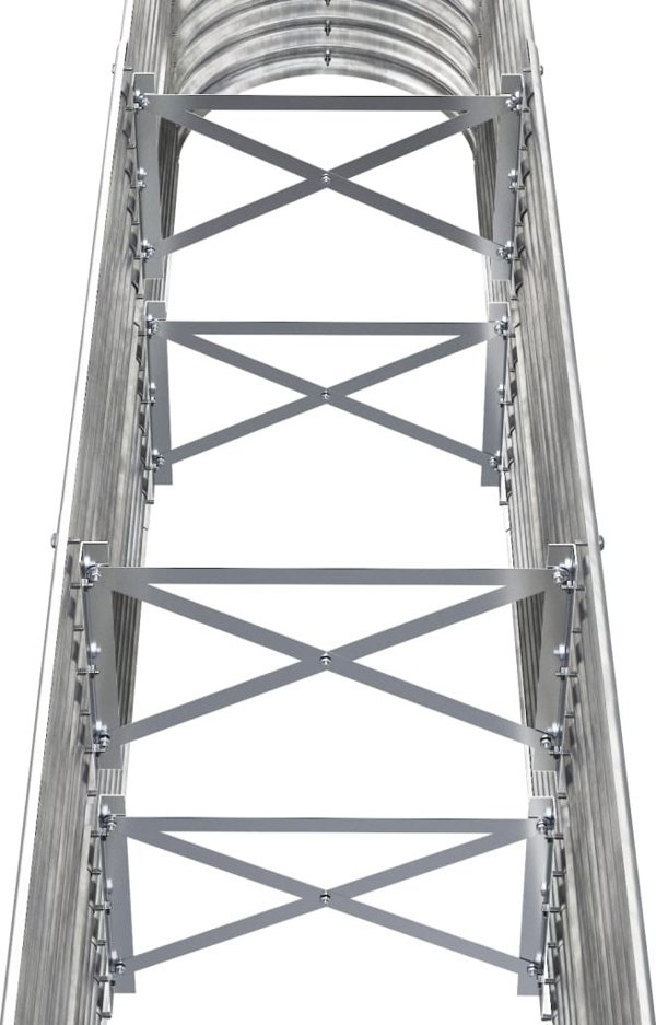 vidaXL vidaXL Donica ogrodowa, malowana proszkowo stal, 152x40x68 cm, srebrna