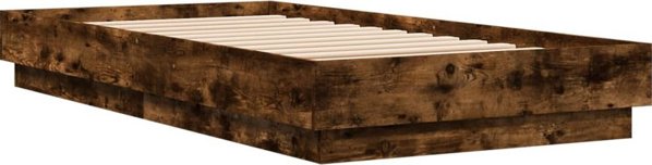 vidaXL Κρεβάτι χωρίς στρώμα, καπνιστό δρυς, 90x190 εκ.