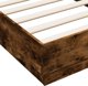 vidaXL Κρεβάτι χωρίς στρώμα, καπνιστό δρυς, 90x190 εκ.