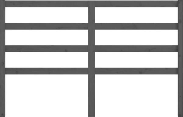 vidaXL Κεφαλάρι κρεβατιού, γκρι, 166x4x100 cm, μασίφ πεύκο