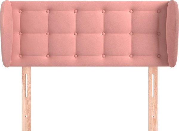 vidaXL Zaglowek uszak, ροζ, 93x23x78/88 εκ, βελούδινο