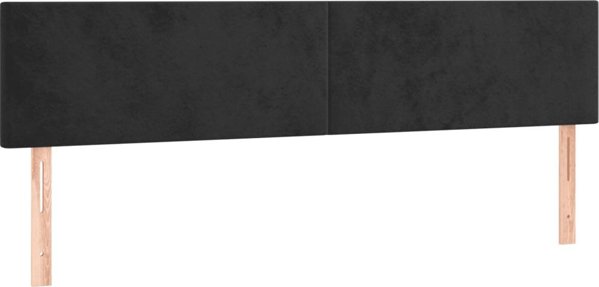 vidaXL Κρεβάτι Kontynentalne με στρώμα, μαύρο, 160x200 εκ., βελούδο