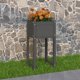 vidaXL vidaXL Donica, szara, 40x40x81 cm, lite drewno sosnowe