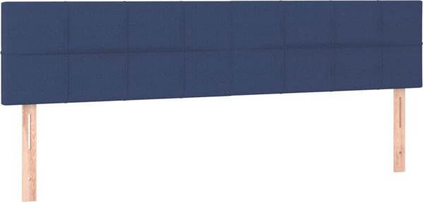 vidaXL Προσκέφαλα κρεβατιού, 2 τεμ., μπλε, 80x5x78/88 εκ., ύφασμα