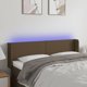 vidaXL Zaglowek do lozkos me LED, skourolefko, 147x16x78/88 cm, tkana