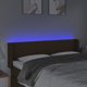 vidaXL Zaglowek do lozkos me LED, skourolefko, 147x16x78/88 cm, tkana