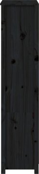 vidaXL Szafka, czarna, 80x35x154 cm, lite drewno sosnowe