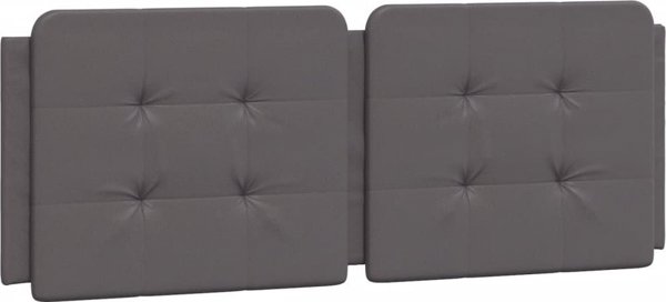 vidaXL Ράμα κρεβατιού με κεφαλάρι, γκρι, 120x200 εκ., συνθετικό δέρμα