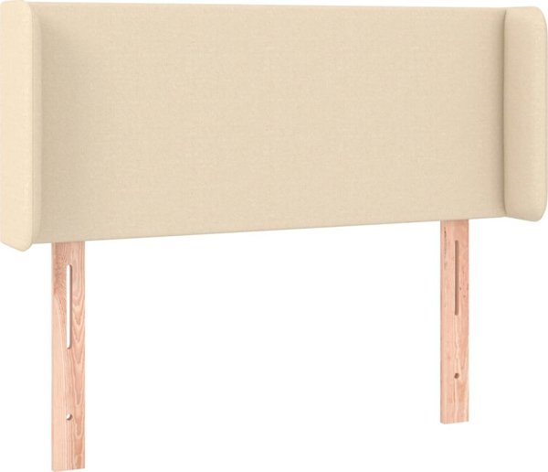 vidaXL Zaglowek uszak kremowy 103x16x78/88 cm tkanina