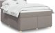 vidaXL Κρεβάτι κοντινεντάλ με στρώμα, taupe ύφασμα, 140x200 cm