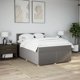 vidaXL Κρεβάτι κοντινεντάλ με στρώμα, taupe ύφασμα, 140x200 cm