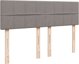 vidaXL Κρεβάτι κοντινεντάλ με στρώμα, taupe ύφασμα, 140x200 cm