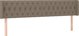 vidaXL Zaglowek do lozka z LED, taupe, 203x16x78/88 cm, tkanina