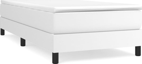 vidaXL Λευκό κρεβάτι continental με στρώμα από οικοδερμα 100x200 cm