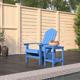 vidaXL Κήπου Καρέκλα Adirondack με Τραπέζι, HDPE, Μπλε