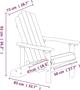 vidaXL Κήπου Καρέκλα Adirondack με Τραπέζι, HDPE, Μπλε