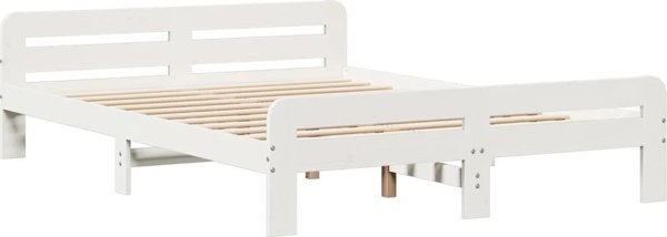 vidaXL Κρεβατοκάμαρα χωρίς στρώμα, λευκό, 140x200 εκ., από μασίφ πεύκο