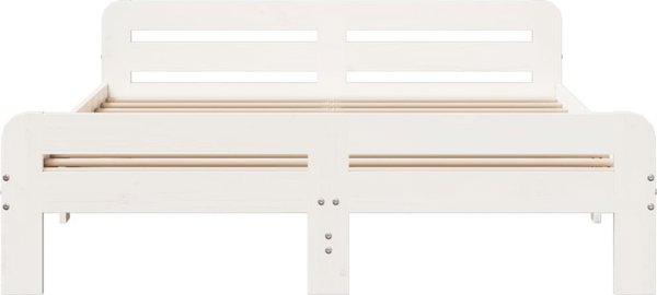 vidaXL Κρεβατοκάμαρα χωρίς στρώμα, λευκό, 140x200 εκ., από μασίφ πεύκο