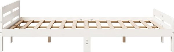 vidaXL Κρεβατοκάμαρα χωρίς στρώμα, λευκό, 140x200 εκ., από μασίφ πεύκο
