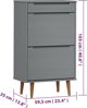 vidaXL vidaXL Szafka na buty, szara, 59,5x35x103 cm, lite drewno sosnowe