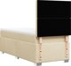 vidaXL Logko kontynentalne z materacem kremowe tkanina 90x190 cm