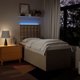 vidaXL Logko kontynentalne z materacem kremowe tkanina 90x190 cm