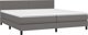 vidaXL Lzoko kontynentalne me materaki, gray, ekoskora 200x200 cm
