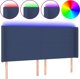 vidaXL Κεφαλάρι κρεβατιού με LED, μπλε, 183x16x118/128 cm, ύφασμα