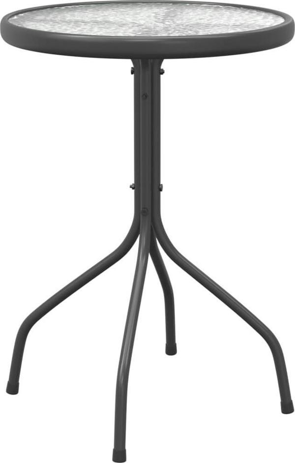 vidaXL vidaXL Stolik ogrodowy, 50x71 cm, antracytowy, stal