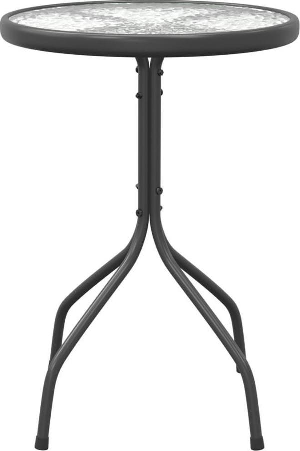 vidaXL vidaXL Stolik ogrodowy, 50x71 cm, antracytowy, stal