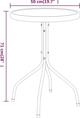 vidaXL vidaXL Stolik ogrodowy, 50x71 cm, antracytowy, stal