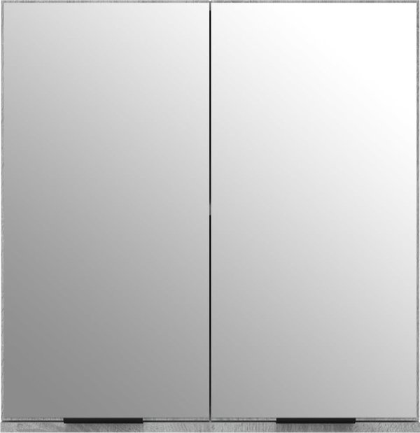 vidaXL Ντουλάπι Μπάνιου με Καθρέφτη, Sonoma γκρι δρυς, 64x20x67 εκ.