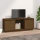 vidaXL Έπιπλο TV, χρώμα μπεζ καφέ, 110,5x35x44 εκ., μασίφ πεύκο