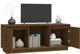 vidaXL Έπιπλο TV, χρώμα μπεζ καφέ, 110,5x35x44 εκ., μασίφ πεύκο