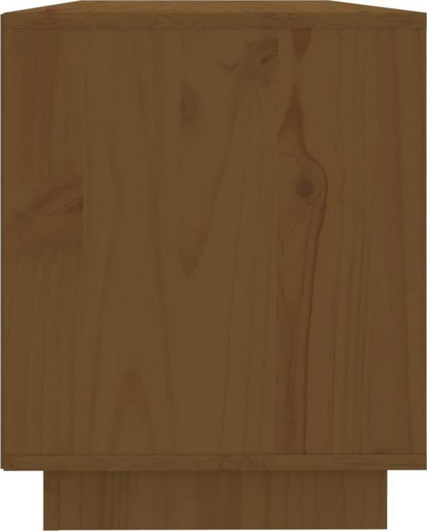 vidaXL Έπιπλο TV, χρώμα μπεζ καφέ, 110,5x35x44 εκ., μασίφ πεύκο