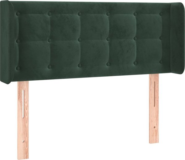 vidaXL Zaglowek uszak, skouroprasino, 103x16x78/88 cm, aksamit
