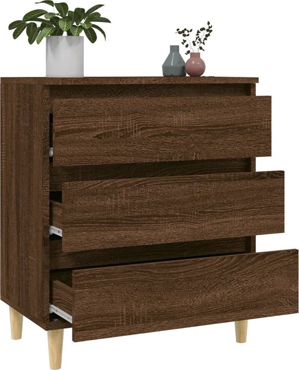vidaXL Κομότα καφέ βελανιδιά 60x35x70 cm από ξύλινο υλικό