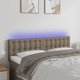 vidaXL Κεφαλάρι κρεβατιού με LED, χρώμα ταουπέ, 144x5x78/88 cm, ύφασμα