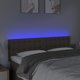 vidaXL Κεφαλάρι κρεβατιού με LED, χρώμα ταουπέ, 144x5x78/88 cm, ύφασμα