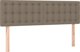 vidaXL Κεφαλάρι κρεβατιού με LED, χρώμα ταουπέ, 144x5x78/88 cm, ύφασμα