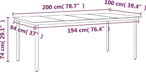 vidaXL Σετ 7 τμχ έπιπλα κήπου με μαξιλάρια, μαύρο