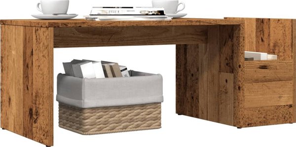 vidaXL Stolik kawowy, stare drewno, 90x45x35 cm