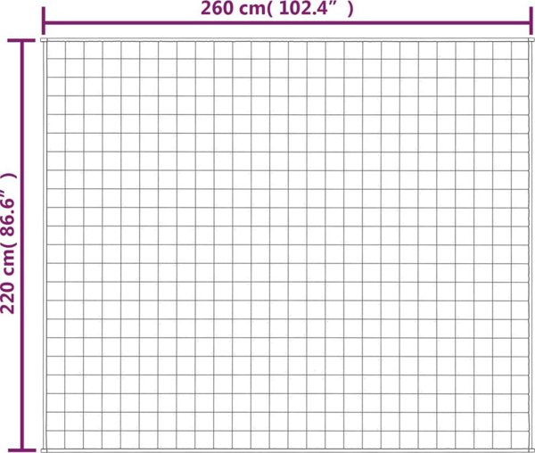 vidaXL Βάρος-κουβέρτα, γκρι, 220x260 εκ., 15 κιλά, υφασμάτινη